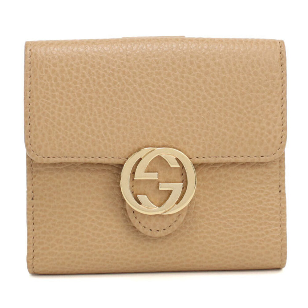 GUCCI bi-fold wallet 615525, double snap closure, Interlocking G design, wome...